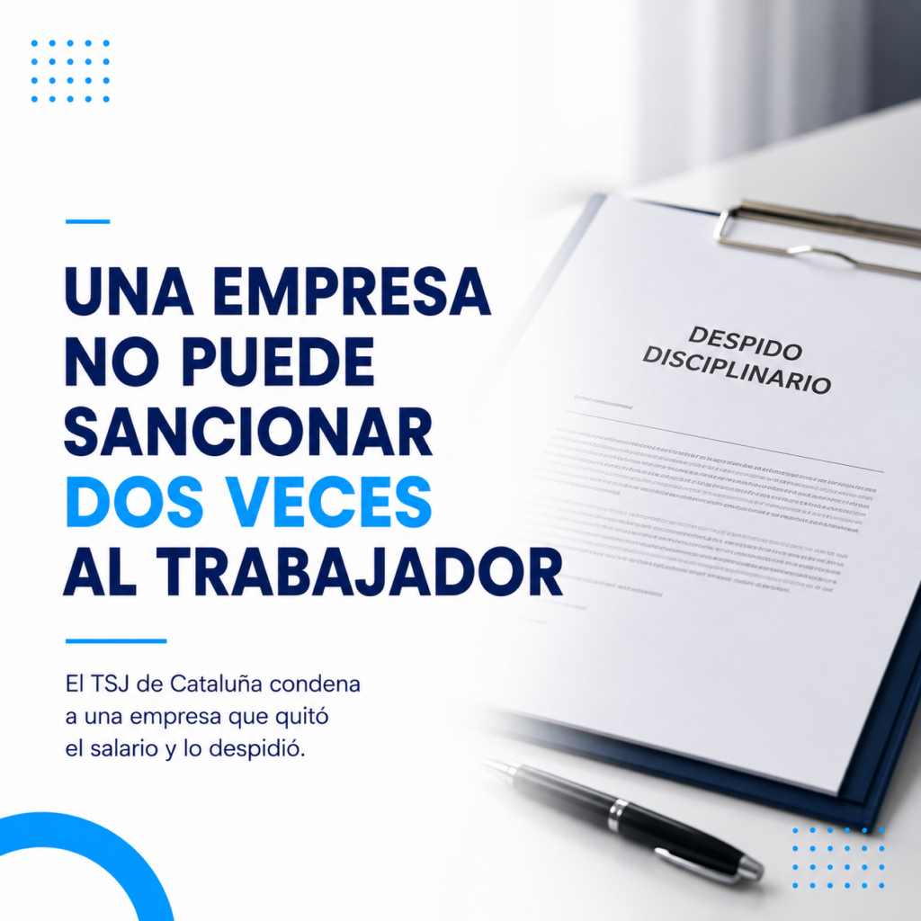 El TSJ de Cataluña recuerda: una empresa no puede sancionar dos veces al trabajador por los mismos hechos