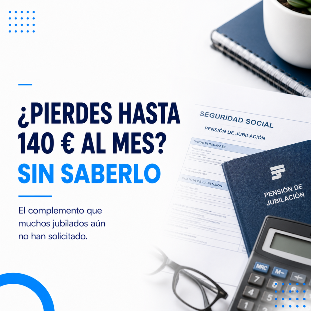 Miles de jubilados pueden estar perdiendo hasta 140 euros al mes por no solicitar este complemento de la Seguridad Social