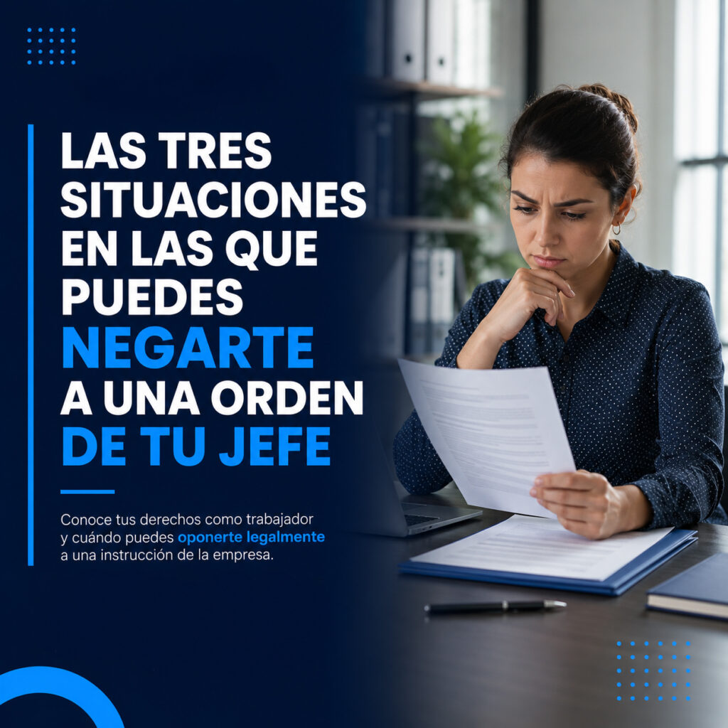 Las tres situaciones en las que puedes negarte a una orden de tu jefe