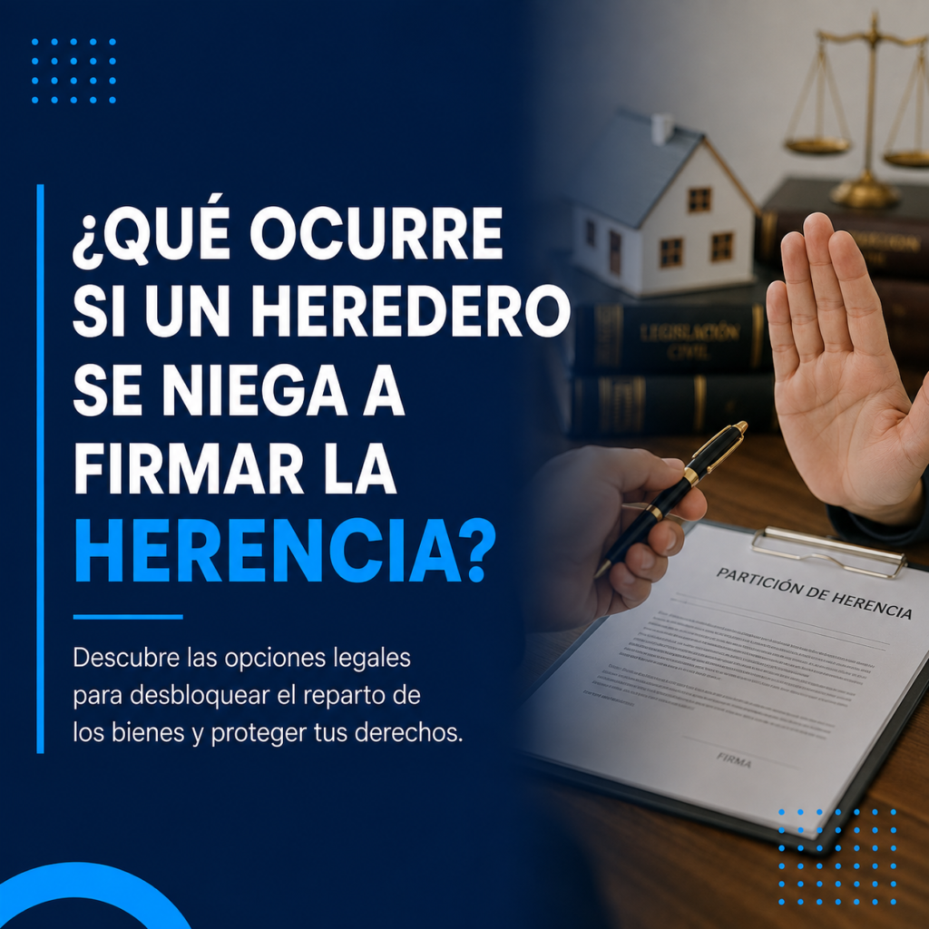 ¿Qué ocurre si un heredero se niega a firmar la herencia?
